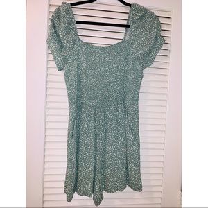 Green American Eagle floral romper